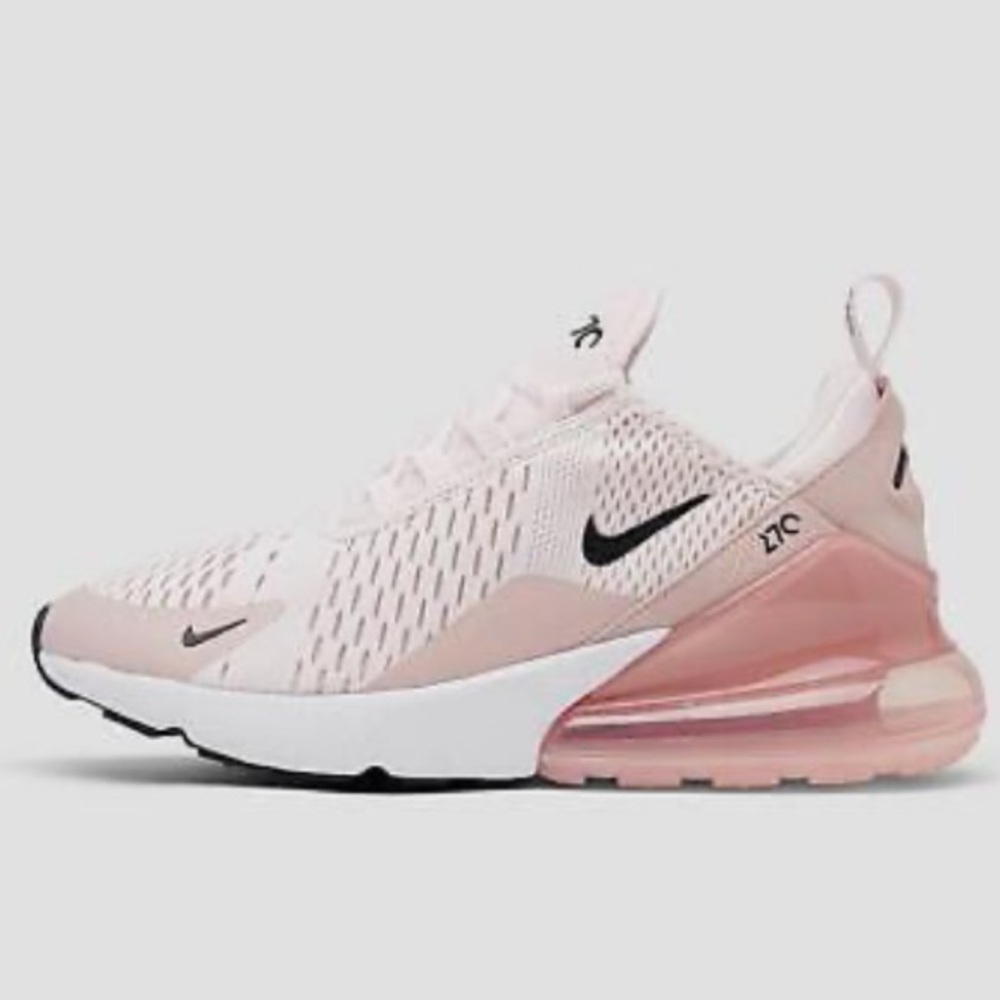 EUC Nike air max 270 running shoes light pink.